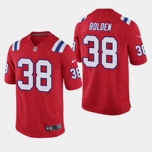 Men New England Patriots #38 Brandon Bolden Nike Red Game NFL Jersey->new england patriots->NFL Jersey
